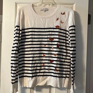 LOFT 🍁 Autumn Leaves Striped Sweater